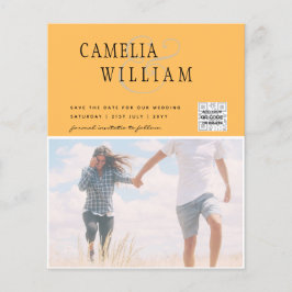 Flyer BUDGET Photo Wedding Invitation Save Date QR Code