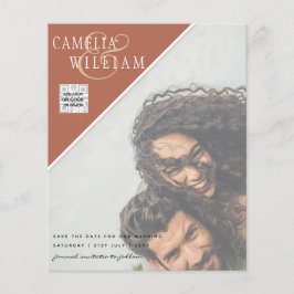 Flyer BUDGET Photo Wedding Invitation Save Date QR Code