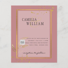 Flyer BUDGET Photo Wedding Invitation Save the Date