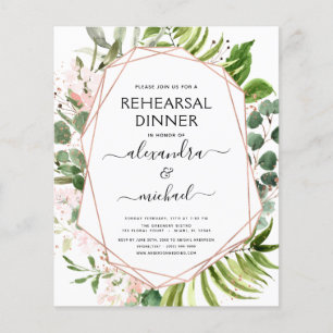 Flyer Budget Rehearsal Dinner Eucalyptus Greenery