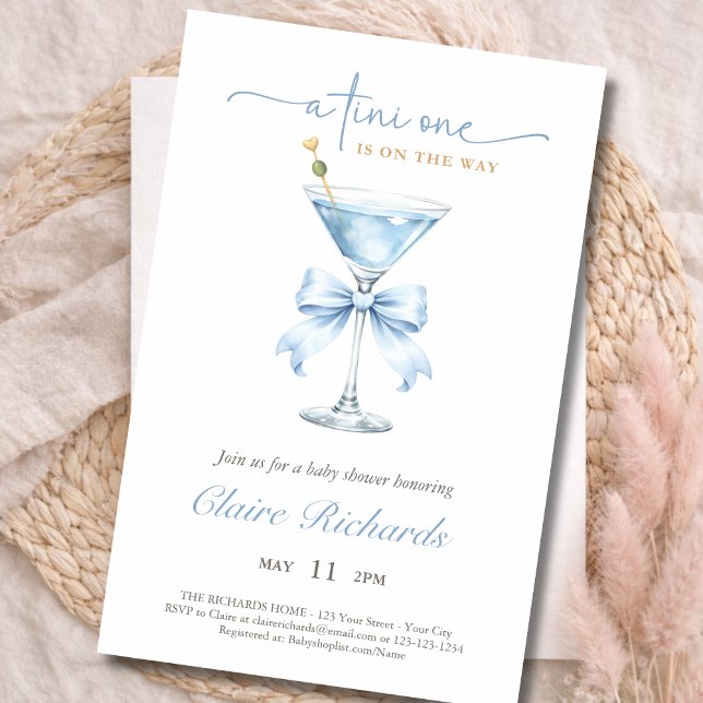 Flyer Budget Tini One Is On The Way Boy Baby Shower  (Subido por el creador)