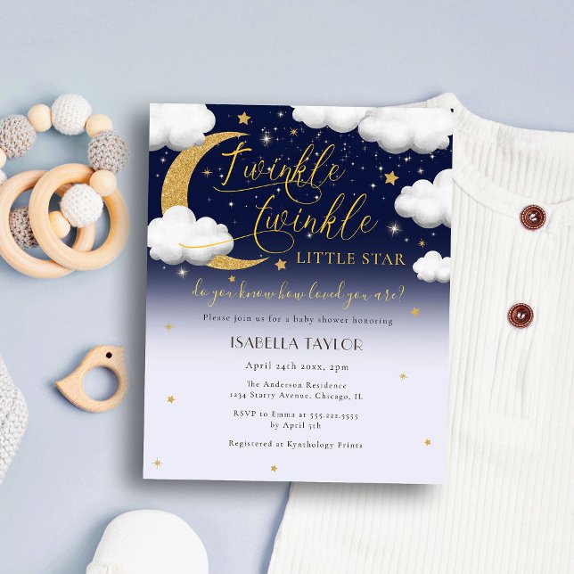 Flyer Budget Twinkle Twinkle Little Star Baby Shower (Subido por el creador)