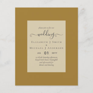 Flyer BUDGET WEDDING INVITATIONS - Minimalist Script