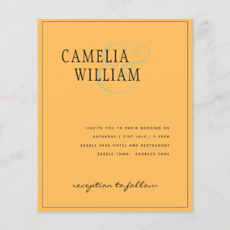 Flyer BUDGET WEDDING INVITATIONS Monochrome Many Colors