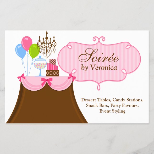Flyer Buffet de estilo y diseño de postres (Frente)