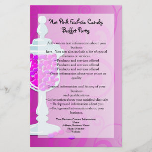 Flyer Buffet de vaina rosada caliente Fuchsia