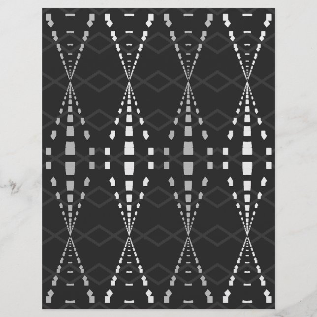 Flyer Bulk B&W Ley Lines Scrapbook Pages (Frente)