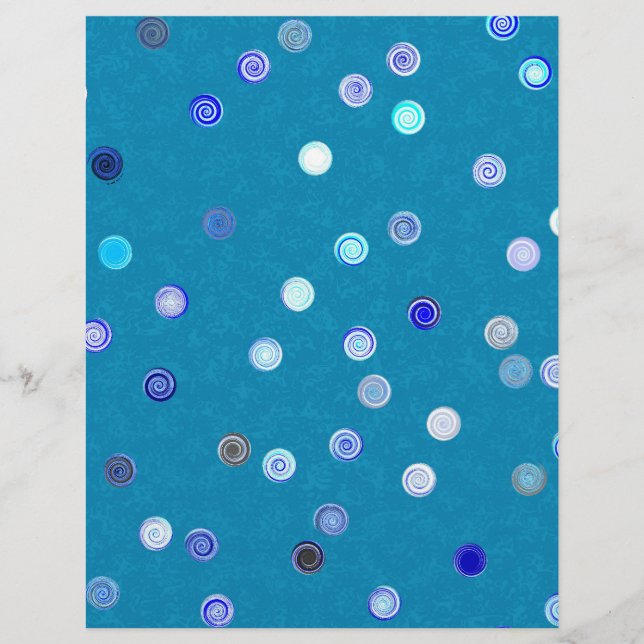 Flyer Bulk - Blue Twisty Polka Dot Spiral Scrap Paper (Frente)