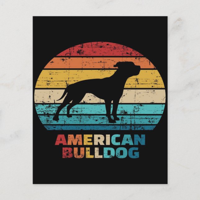 Flyer Bulldog americano vintage (Frente)