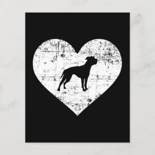 Flyer Bulldog de corazón negro Amantes del Bulldog