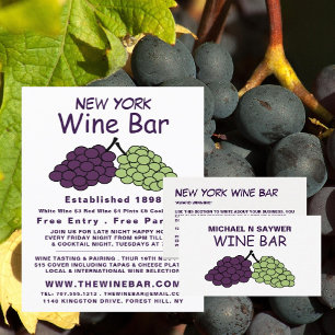 Flyer Bunch de uva, bar de vinos/bodega