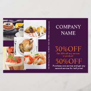 Flyer Burger de la carne sandwich pollo chef privado cat