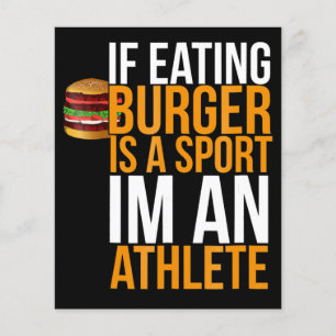Flyer Burger Hamburger BBQ Humor Gracioso Pun Gift Idea