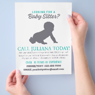 Flyer Buscando un Baby Sitter Business Baby Large