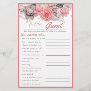 Flyer Buscar la tarjeta de juego de novias invitadas