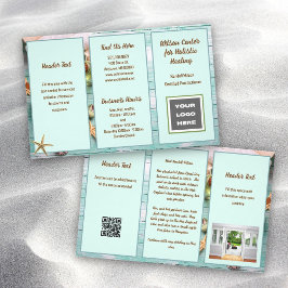 Flyer Business Brochure Holistic Blue Wood Spa