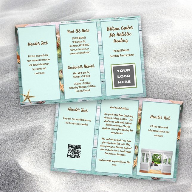 Flyer Business Brochure Holistic Blue Wood Spa (Subido por el creador)