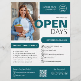 Flyer Business de Open Day de la Universidad Universitar