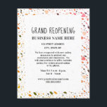 Flyer Business Grand ReOpening Covid Safety Terrazzo<br><div class="desc">Patrón de Terrazzo con esquema de color inspirado en el desierto y texto negro.</div>