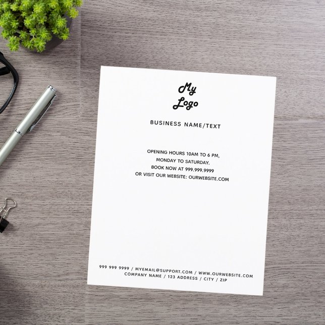 Flyer Business logo contact information custom text (Subido por el creador)
