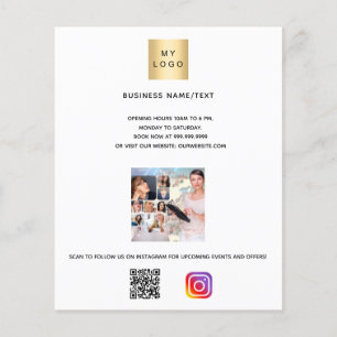 Flyer Business logo photo, qr code instagram text