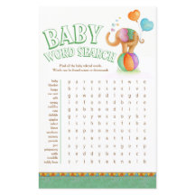 Búsqueda de palabras para baby shower de elefante 