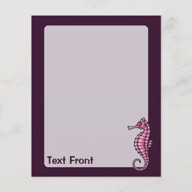 Flyer Caballito de mar rosa (Frente)