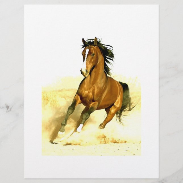 Flyer Caballo corriendo (Frente)