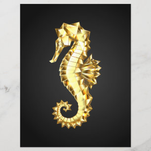 Flyer Caballo marino polígono de oro