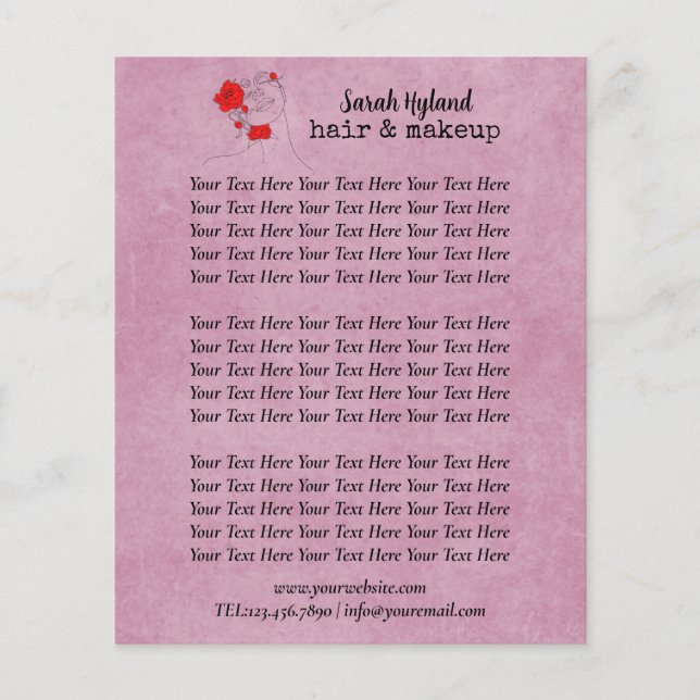 Flyer Cabello y maquillaje (Frente)