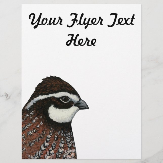 Flyer Cabeza de codorniz Bobwhite (Frente)