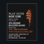 Flyer Cabeza de guitarra, almacén de instrumentos musica<br><div class="desc">Cabeza De Guitarra,  Musical Instrument Store Advertising Flyers By The Business Card Store.</div>