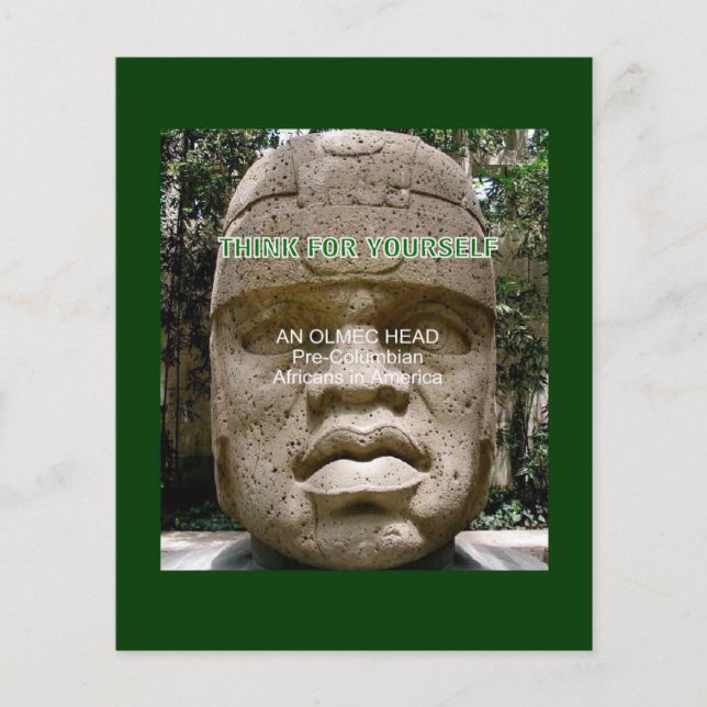 Flyer Cabeza Olmec afroamericana precolombiana (Frente)