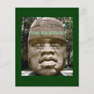 Flyer Cabeza Olmec afroamericana precolombiana