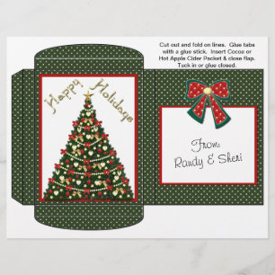 Flyer Cacao, Té, Paquete de Sidra Favoritos de Navidad d