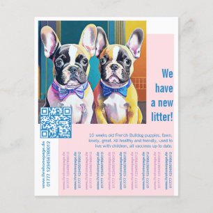 Flyer Cachorro de Bulldog Francés