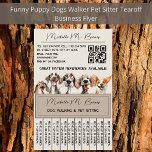 Flyer Cachorro de cachorro Walker Sitter Código QR Despi<br><div class="desc">Puedo imaginar lo competitivo que es en el mundo de caminar/sentarse. Esto hace que tener una marca profesional y marketing sea aún más importante. Mis folletos para despedidas son perfectos para caminantes de perros, niñeras, servicios de mascota, entrenadores de perros, cuidados fijos de mascotas y boutiques de perros. Estos folletos...</div>