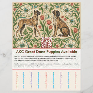 Flyer Cachorro Retro Brindle Gran Danés