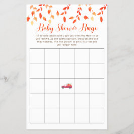 Flyer Cae el Pequeño Camión Baby Shower de calabaza