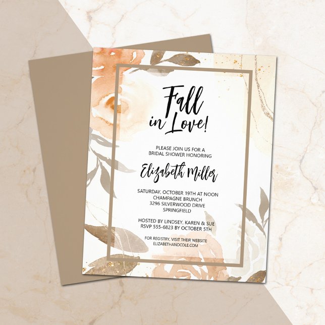 Flyer Caída del presupuesto en amor ducha de novias (Subido por el creador)