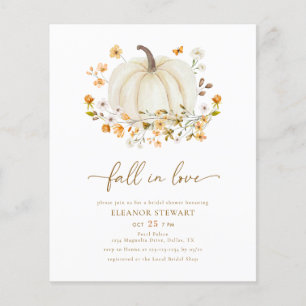 Flyer Caída Presupuestaria En Amor Calabaza Floral Ducha