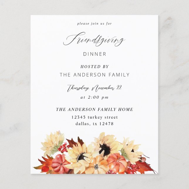 Flyer Calabaza Presupuestaria y Amistad Con El Girasol (Frente)