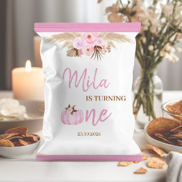 Flyer Calabaza rosada Primera Jornada de cumpleaños Chip