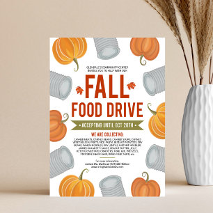 Flyer Calabazas de campaña de comida para otoño y donati