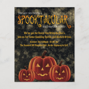 Flyer Calabazas del Partido Halloween Spooktacular