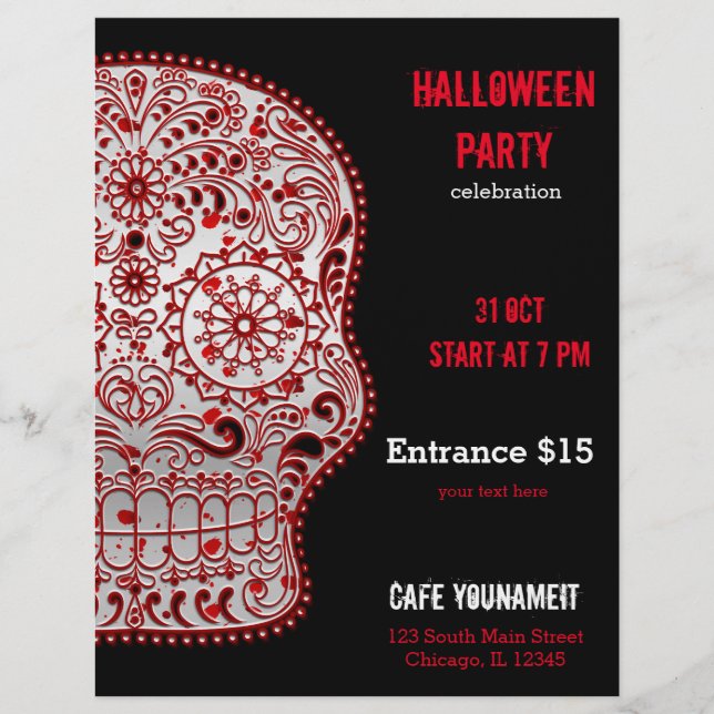 Flyer Calavera sangrienta (Frente)