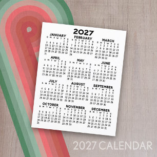 Flyer Calendario anual 2027 - Mínimo básico