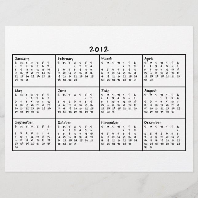 Flyer Calendario de 2012 (Frente)