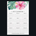 Flyer Calendario de Flores Tropicales Rosa 2025<br><div class="desc">Promociona tu negocio o boutique con estos calendarios de 2025 hermosamente diseñados! Con una preciosa acuarela con flores de hibisco tropical y hojas de palma de monstera en tonos rosas y verdes, estos diseños de personalizable son perfectos para resaltar su pequeño negocio, eventos próximos o promociones especiales durante todo el...</div>