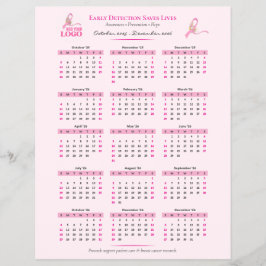 Flyer Calendario de la cinta de opciones de 15 meses par